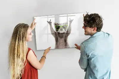 Schreib-Magnettafel mit Sukkulenten-Motiv und Brille