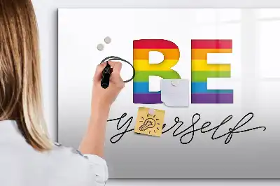 Schreib-Magnettafel mit Spruch Sei du selbst