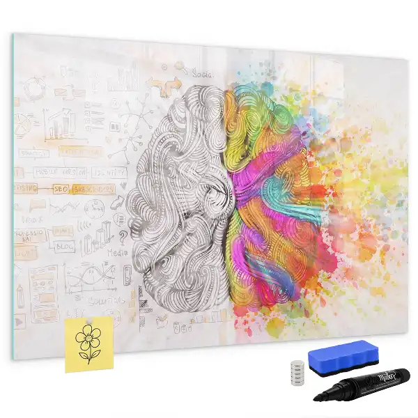Magnetische Schreibtafel Motiv Gehirn Abstraktion
