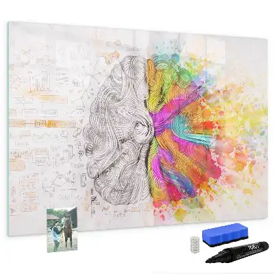 Magnetische Schreibtafel Motiv Gehirn Abstraktion
