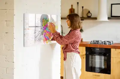 Magnetische Schreibtafel Motiv Gehirn Abstraktion