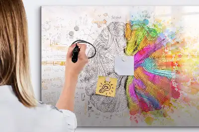 Magnetische Schreibtafel Motiv Gehirn Abstraktion