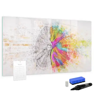 Magnetische Schreibtafel Motiv Gehirn Abstraktion