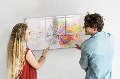 Magnetische Schreibtafel Motiv Gehirn Abstraktion