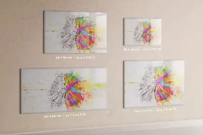 Magnetische Schreibtafel Motiv Gehirn Abstraktion