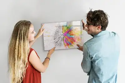 Magnetische Schreibtafel Motiv Gehirn Abstraktion