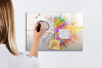 Magnetische Schreibtafel Motiv Gehirn Abstraktion