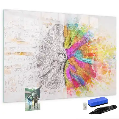 Magnetische Schreibtafel Motiv Gehirn Abstraktion