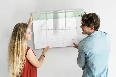 Wochenplaner beschreibbare Magnettafel