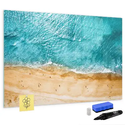 Schreib-Magnettafel mit dem Motiv Menschen am Strand