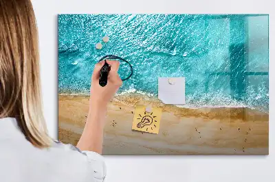 Schreib-Magnettafel mit dem Motiv Menschen am Strand