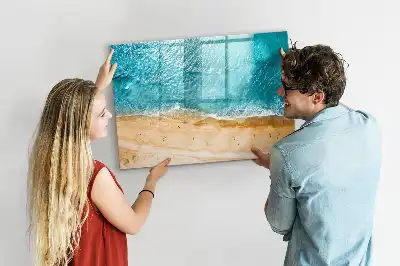 Schreib-Magnettafel mit dem Motiv Menschen am Strand