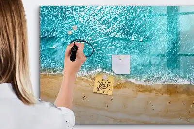 Schreib-Magnettafel mit dem Motiv Menschen am Strand
