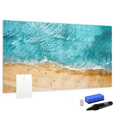 Schreib-Magnettafel mit dem Motiv Menschen am Strand