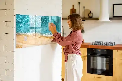 Schreib-Magnettafel mit dem Motiv Menschen am Strand