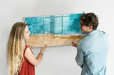Schreib-Magnettafel mit dem Motiv Menschen am Strand
