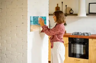 Schreib-Magnettafel mit dem Motiv Menschen am Strand