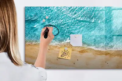 Schreib-Magnettafel mit dem Motiv Menschen am Strand