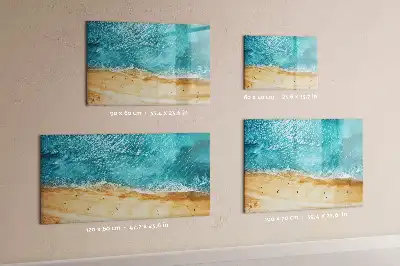 Schreib-Magnettafel mit dem Motiv Menschen am Strand