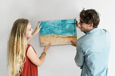 Schreib-Magnettafel mit dem Motiv Menschen am Strand