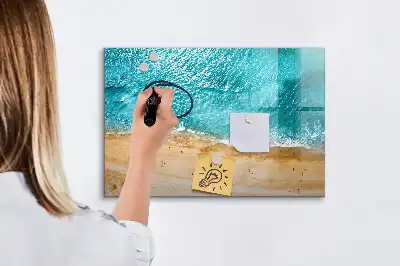 Schreib-Magnettafel mit dem Motiv Menschen am Strand