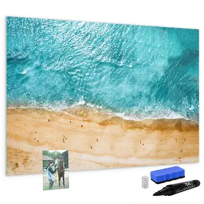 Schreib-Magnettafel mit dem Motiv Menschen am Strand