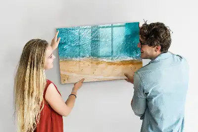 Schreib-Magnettafel mit dem Motiv Menschen am Strand