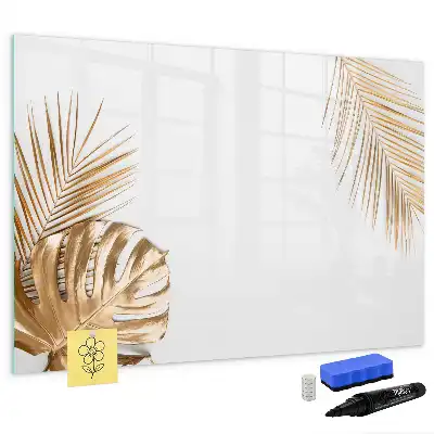 Beschreibbare Magnettafel mit Motiv exotische Blätter