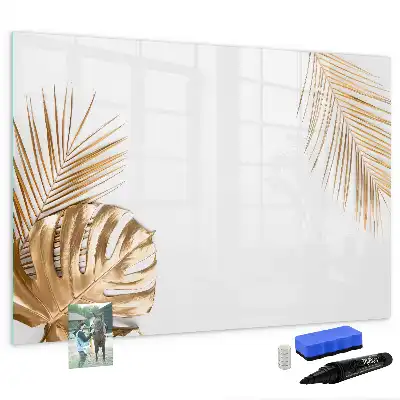 Beschreibbare Magnettafel mit Motiv exotische Blätter