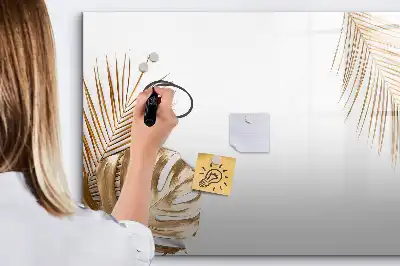 Beschreibbare Magnettafel mit Motiv exotische Blätter