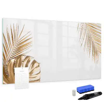 Beschreibbare Magnettafel mit Motiv exotische Blätter