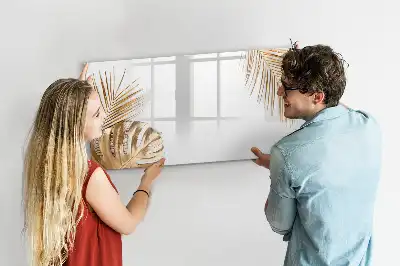 Beschreibbare Magnettafel mit Motiv exotische Blätter