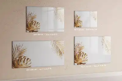 Beschreibbare Magnettafel mit Motiv exotische Blätter