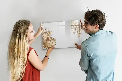 Beschreibbare Magnettafel mit Motiv exotische Blätter
