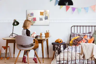 Beschreibbare Magnettafel mit Motiv exotische Blätter