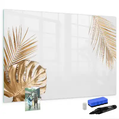 Beschreibbare Magnettafel mit Motiv exotische Blätter