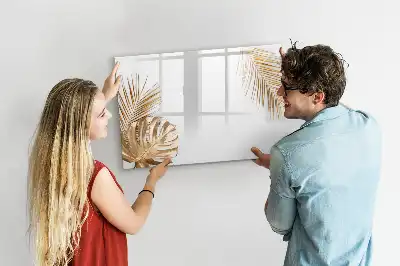 Beschreibbare Magnettafel mit Motiv exotische Blätter