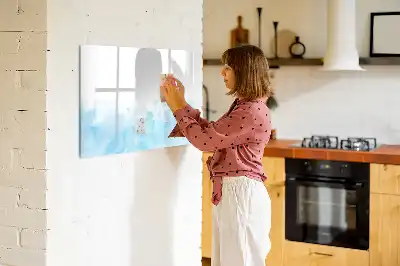 Beschreibbare Magnettafel Colorflecken