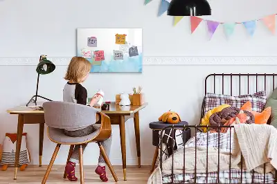 Beschreibbare Magnettafel Colorflecken