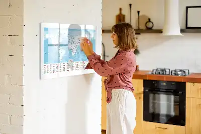 Beschreibbare Magnettafel mit Kontinentkarten