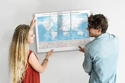 Beschreibbare Magnettafel mit Kontinentkarten