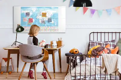 Beschreibbare Magnettafel mit Kontinentkarten