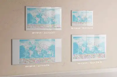 Beschreibbare Magnettafel mit Kontinentkarten