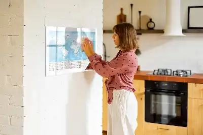 Beschreibbare Magnettafel mit Kontinentkarten