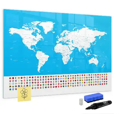 Beschreibbare Magnettafel mit Staatskonturen
