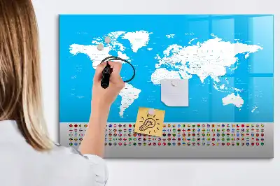 Beschreibbare Magnettafel mit Staatskonturen