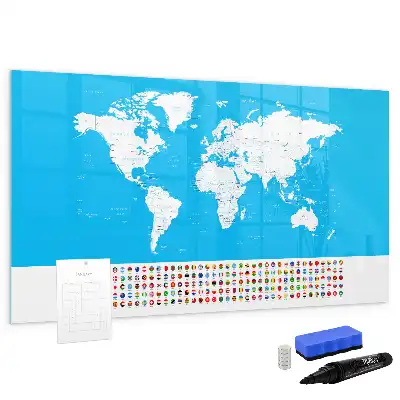 Beschreibbare Magnettafel mit Staatskonturen