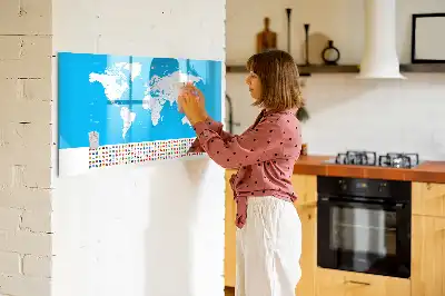 Beschreibbare Magnettafel mit Staatskonturen