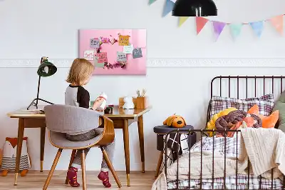Schreib-Magnettafel mit Motiv Herz aus Blumen
