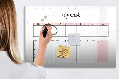 Beschreibbare Magnettafel mein Wochenplaner